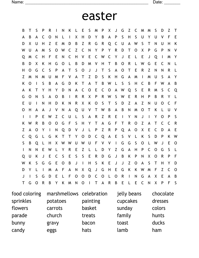 easter Word Search