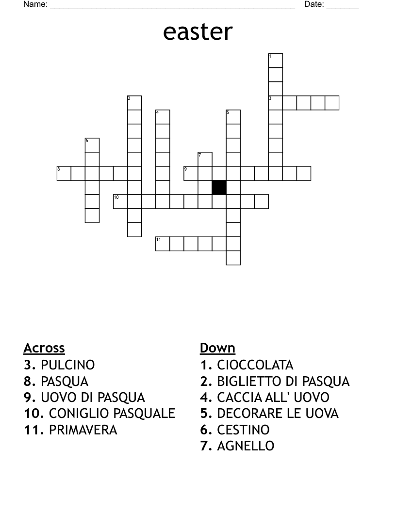 easter Crossword