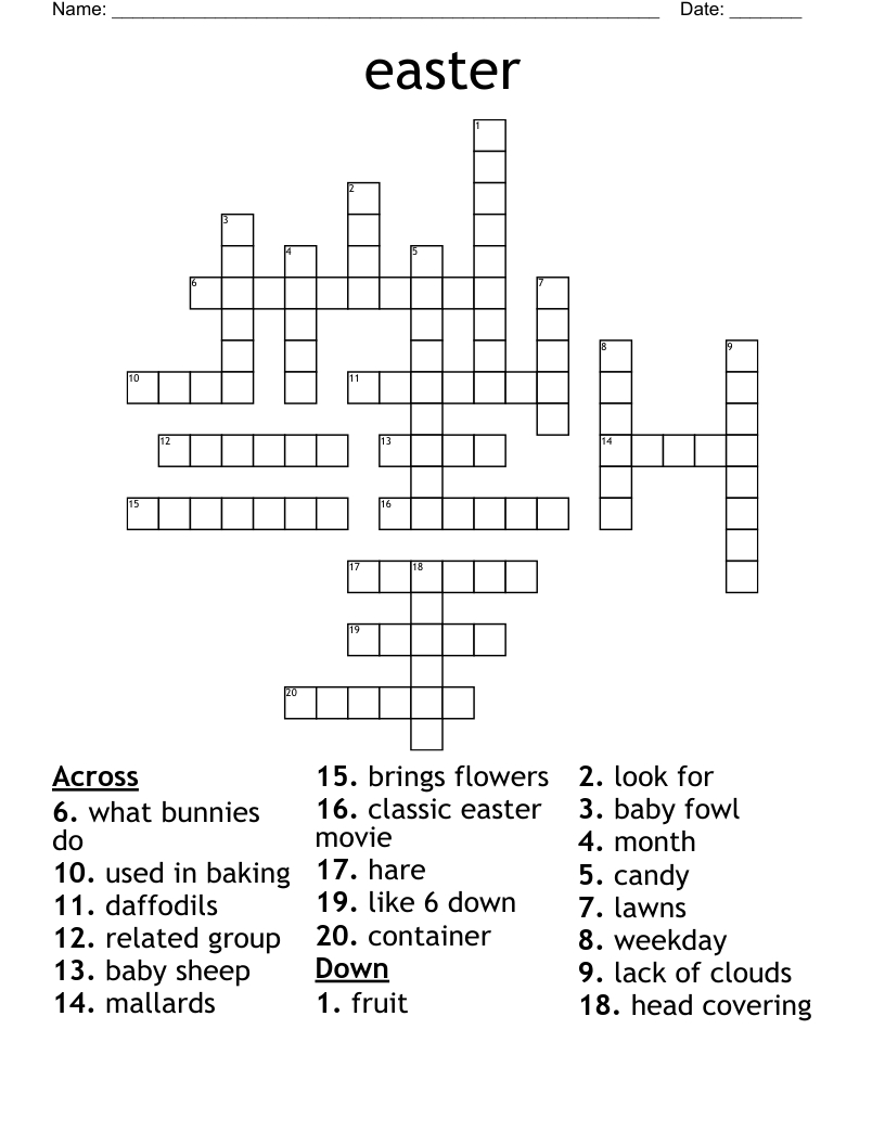 easter Crossword
