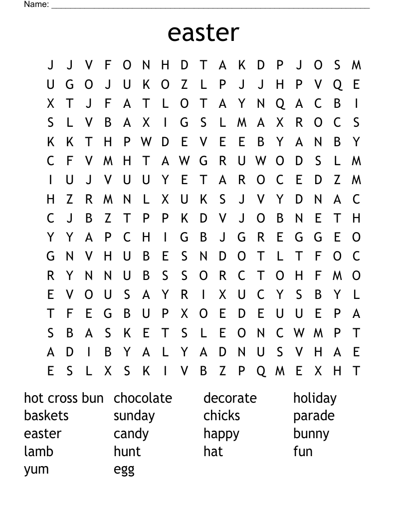 easter Word Search
