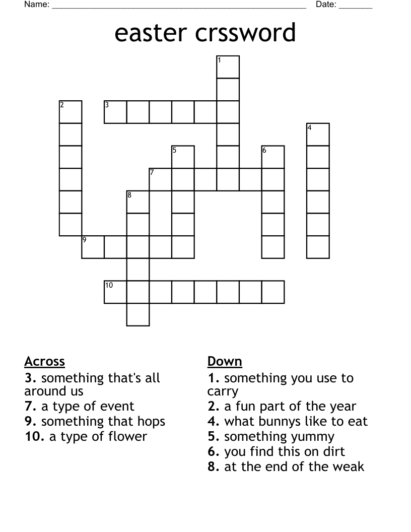 easter crssword Crossword