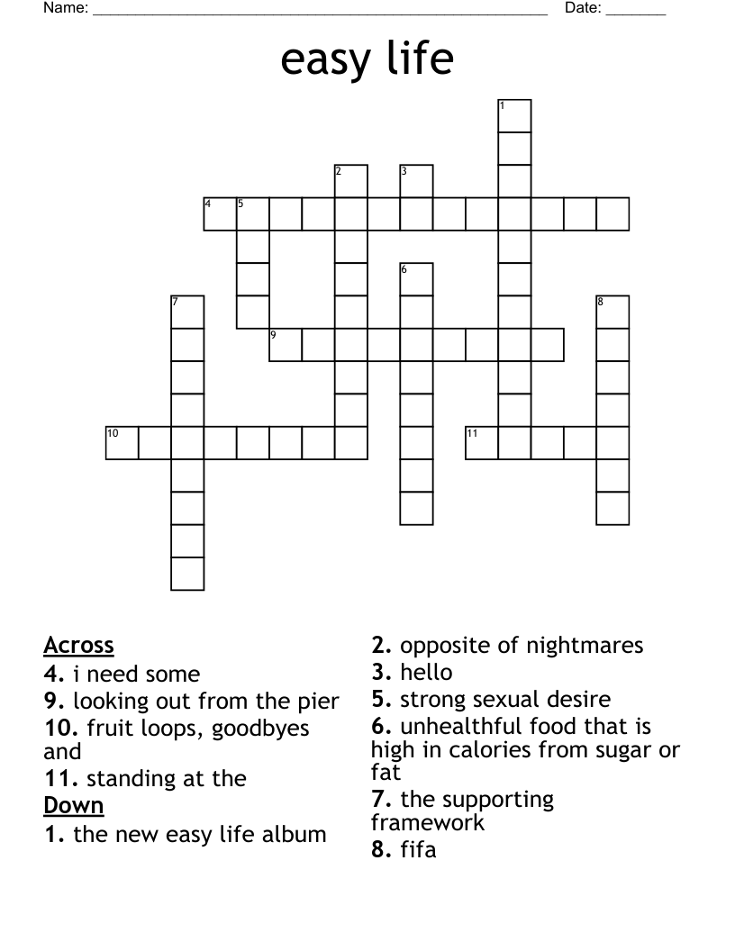 easy life Crossword