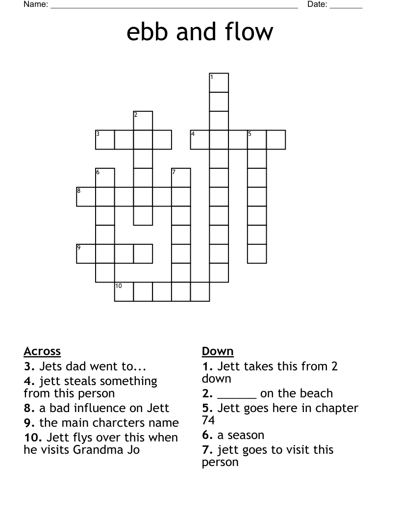 ebb and flow Crossword