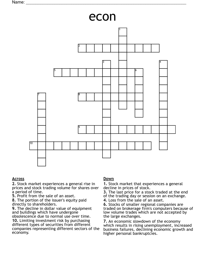 econ Crossword