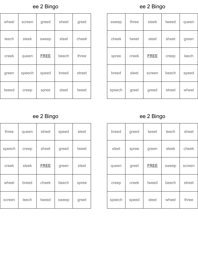ee 2 Bingo