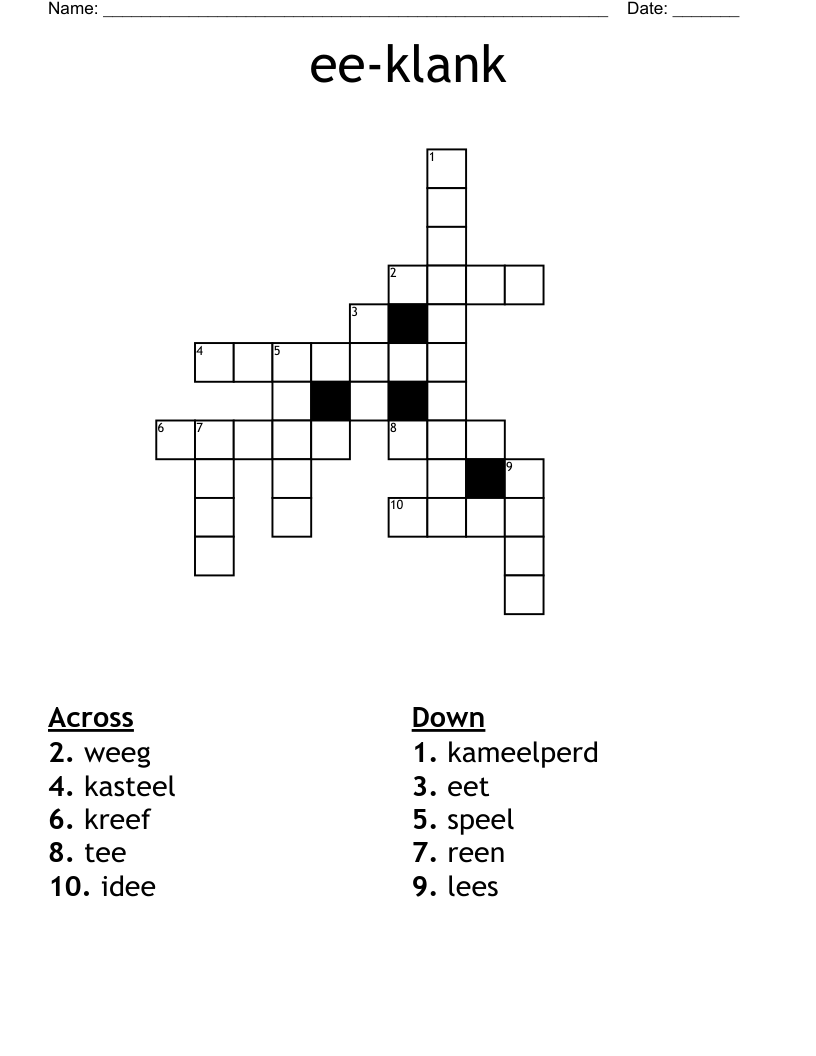 ee-klank Crossword