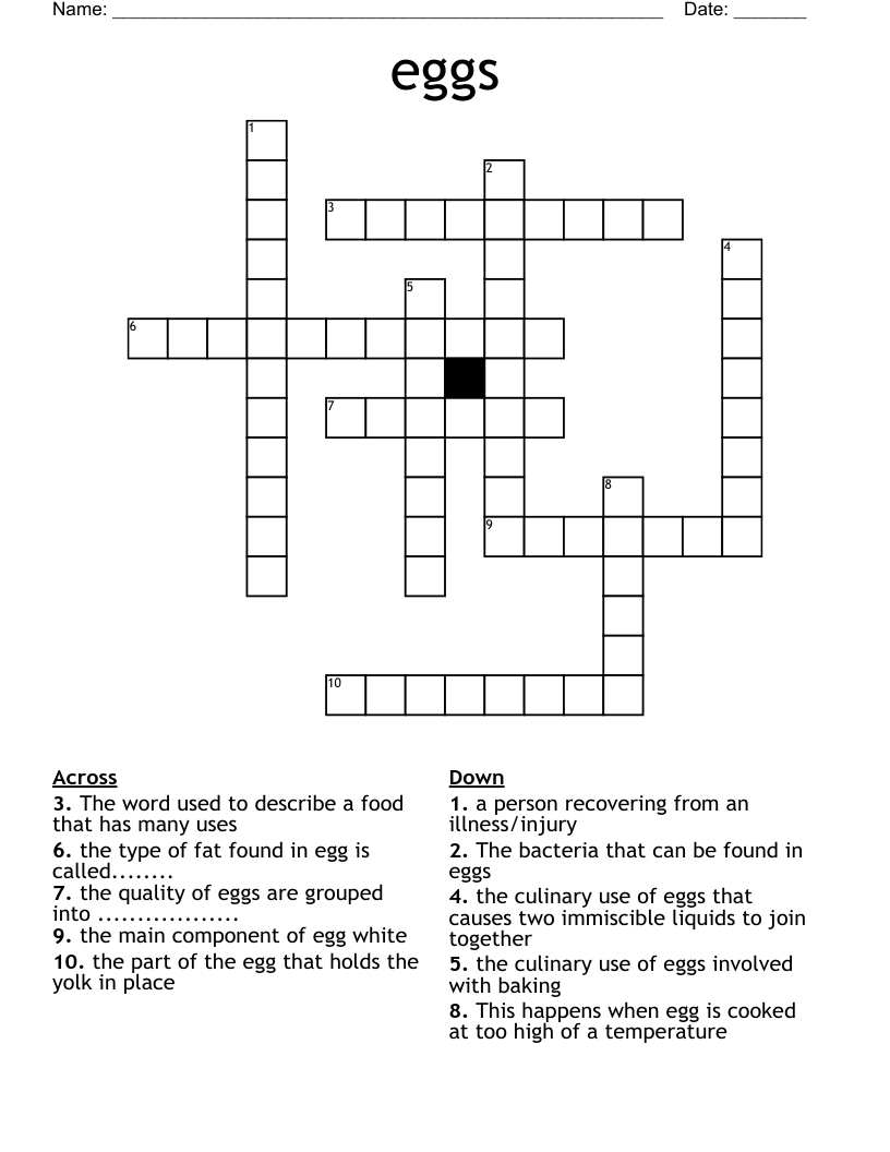 eggs  Crossword
