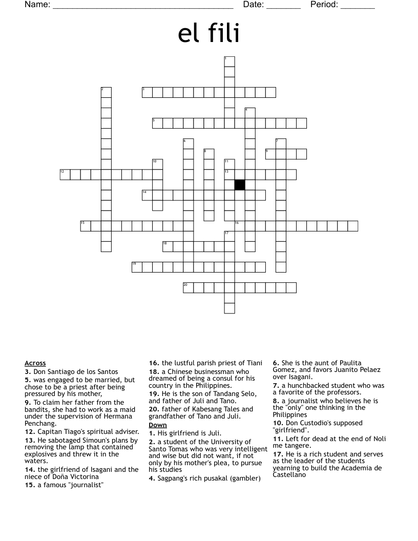 el fili Crossword