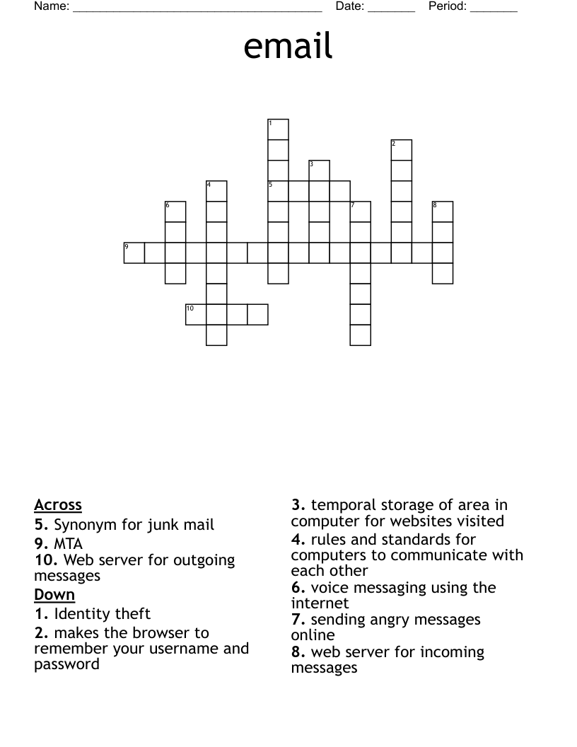 email Crossword