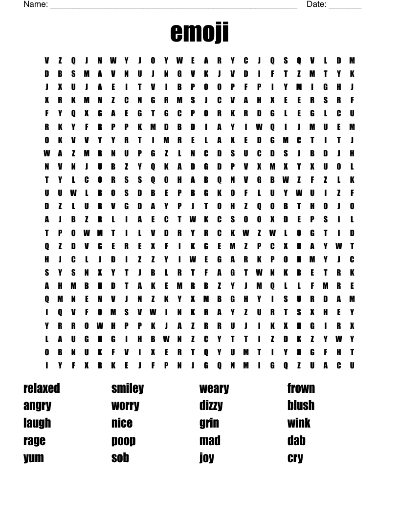 emoji Word Search