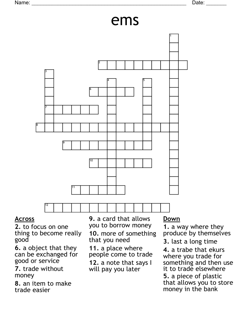 ems Crossword
