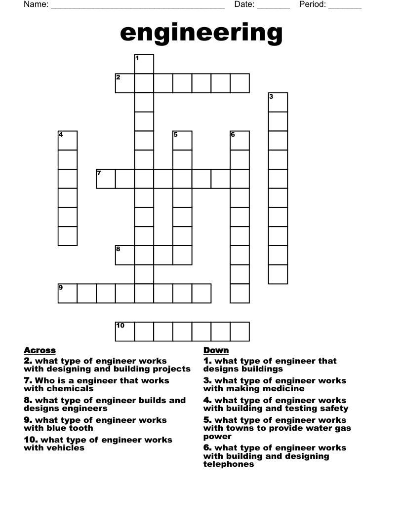 engineering Crossword