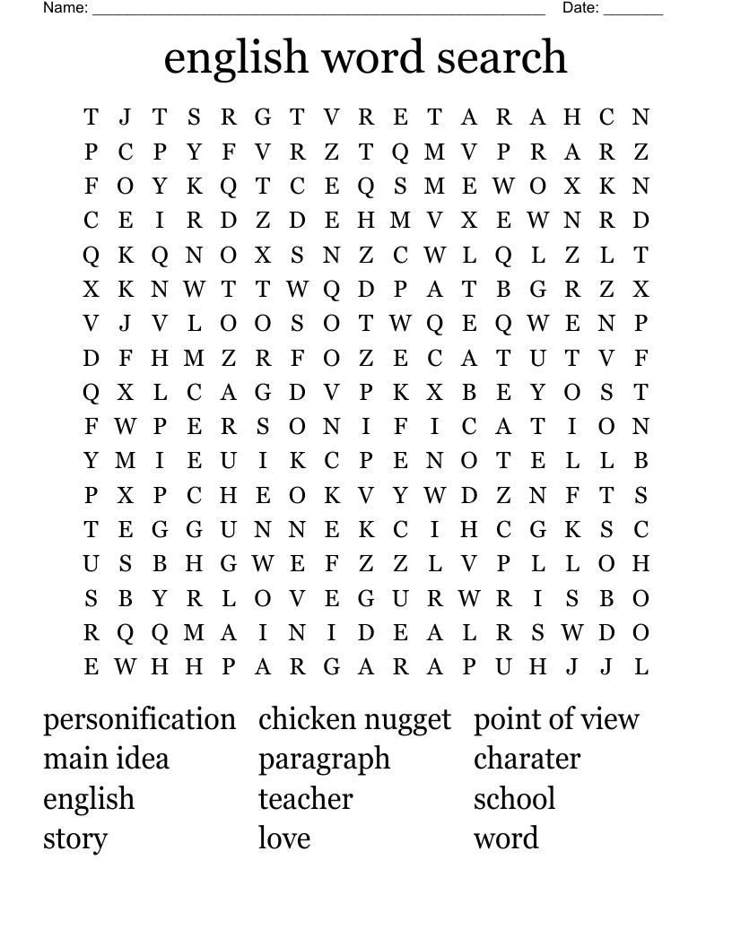 english word search