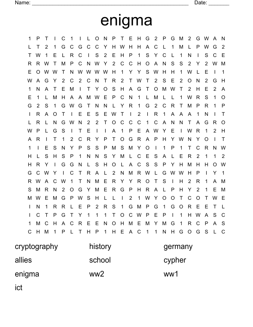 enigma Word Search