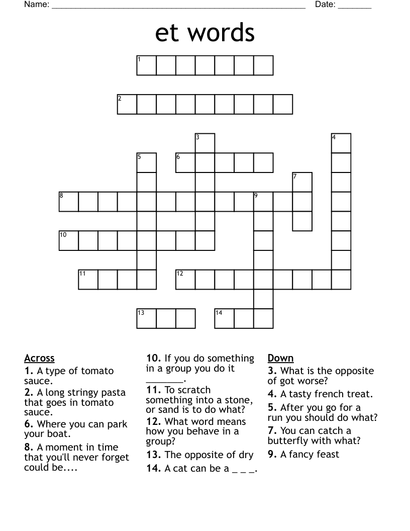 et words Crossword