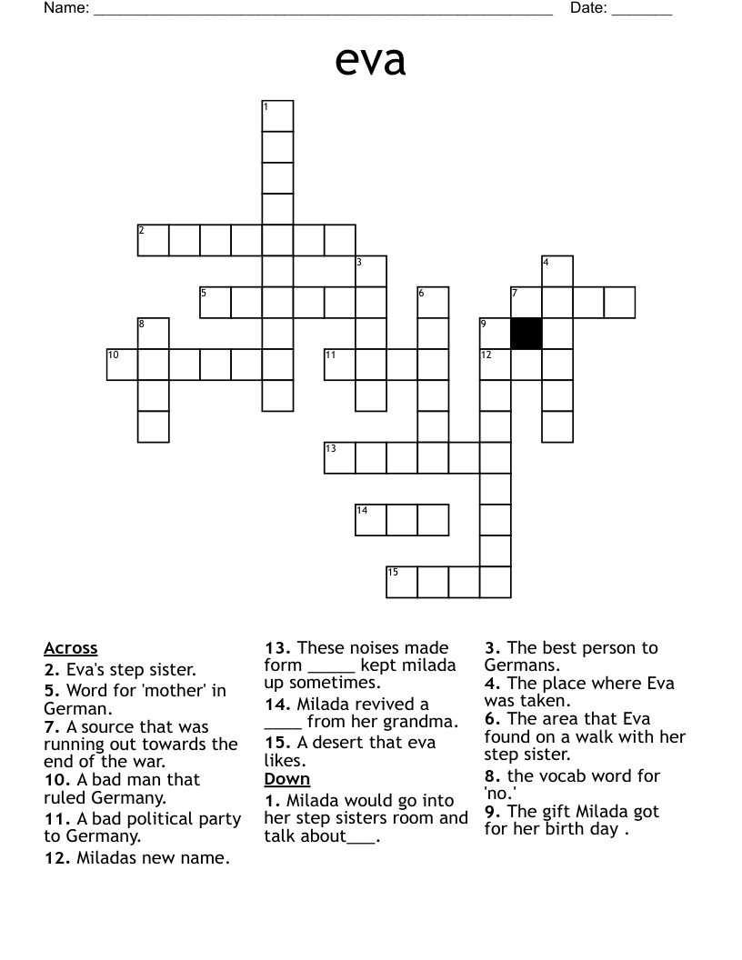 eva  Crossword