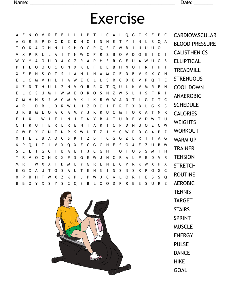 Exercise Word Search