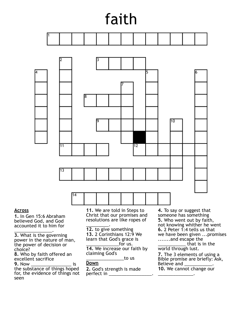 faith Crossword