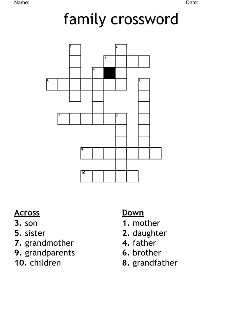 family crossword