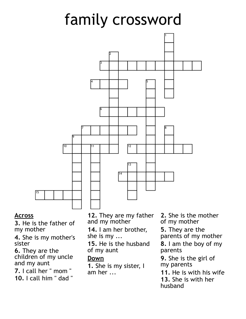 family crossword