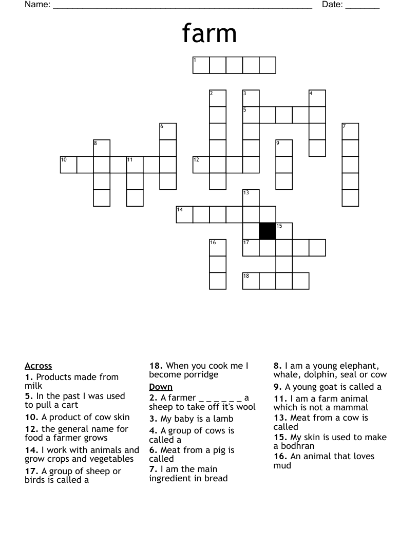 farm Crossword