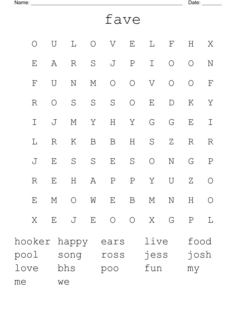 fave Word Search