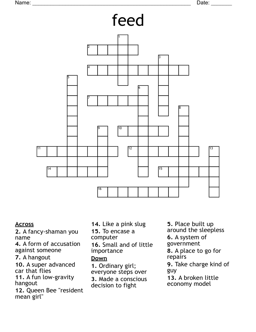 feed  Crossword