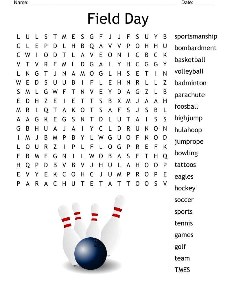 Field Day Word Search