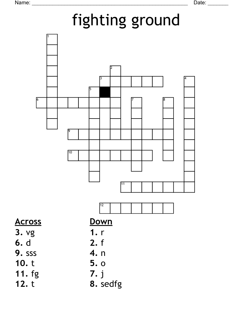fighting ground Crossword