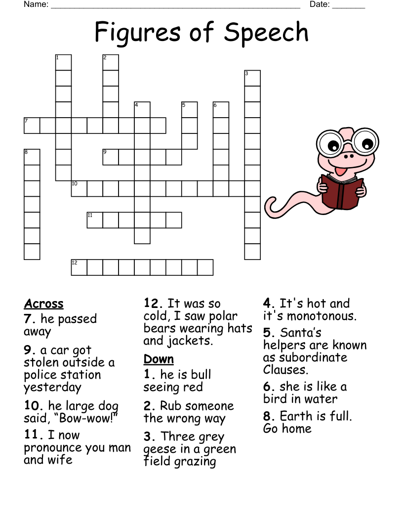 Figures of Speech Crossword