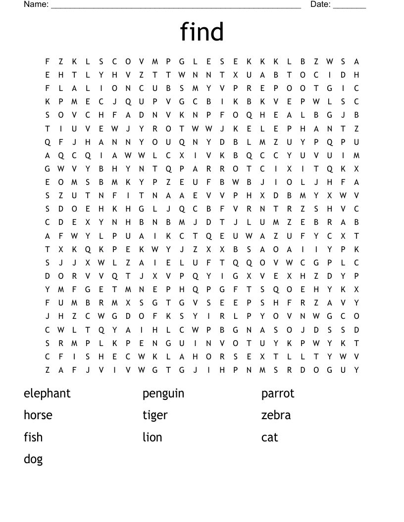 find  Word Search