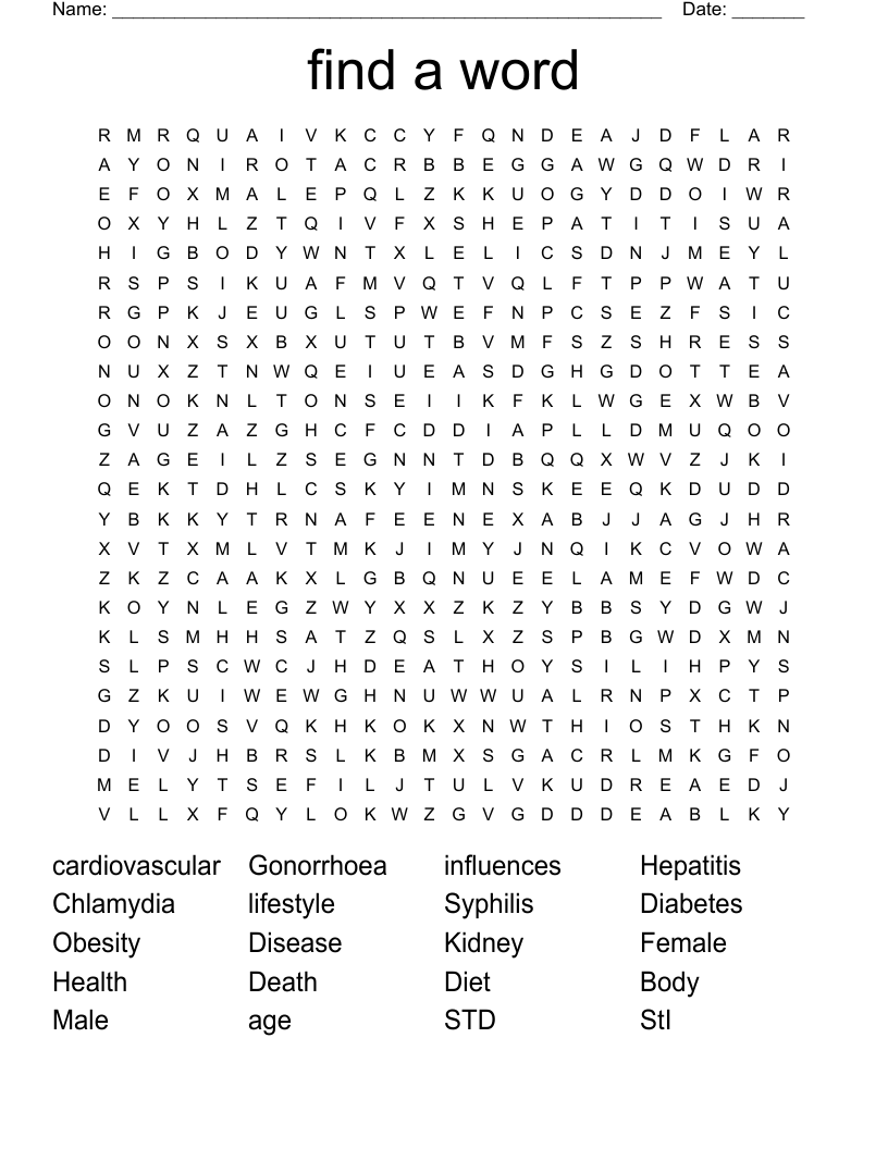 find a word Word Search