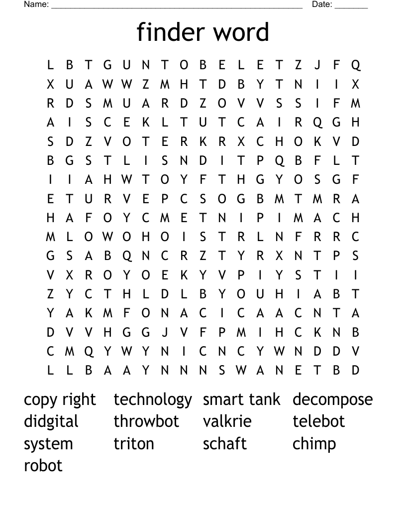 finder word  Word Search