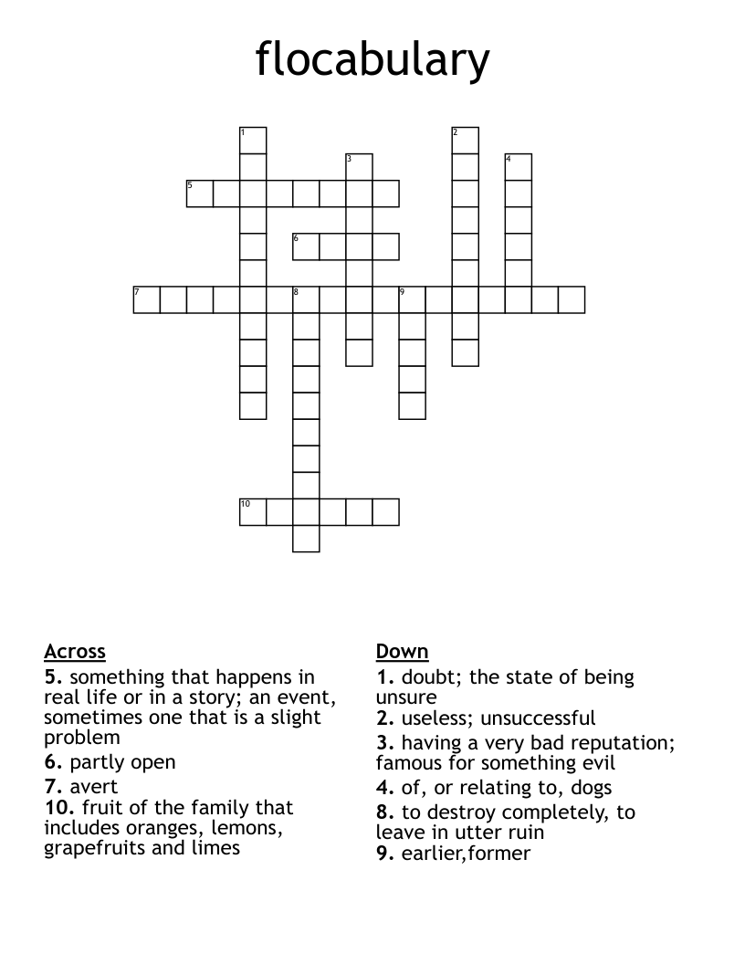 flocabulary Crossword