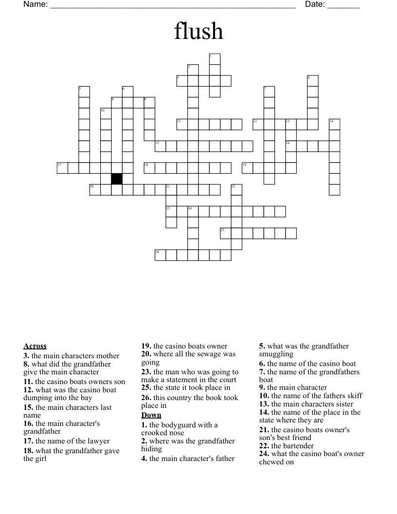 flush Crossword