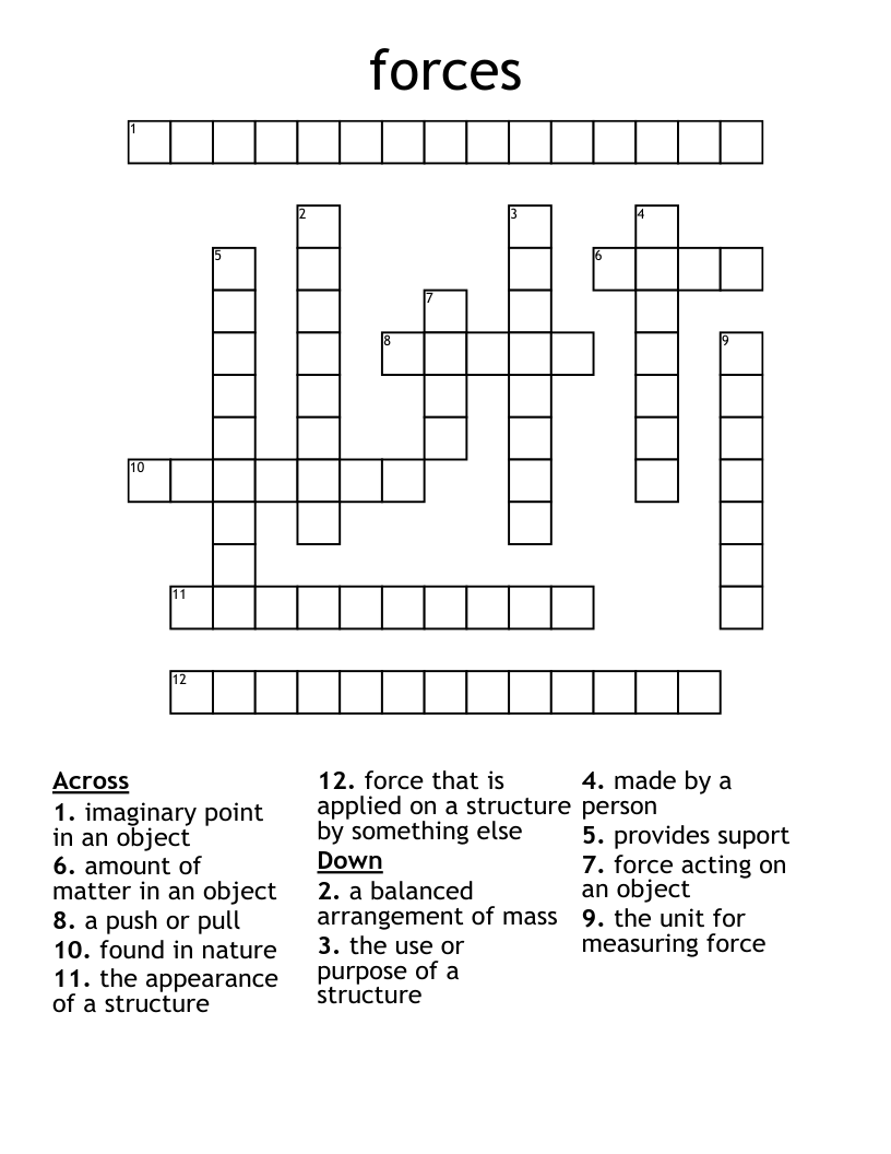 forces Crossword