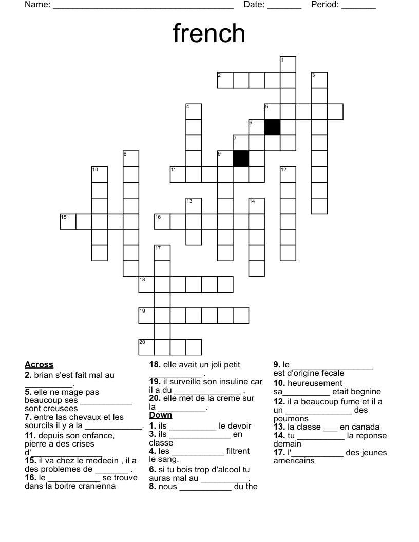 french Crossword