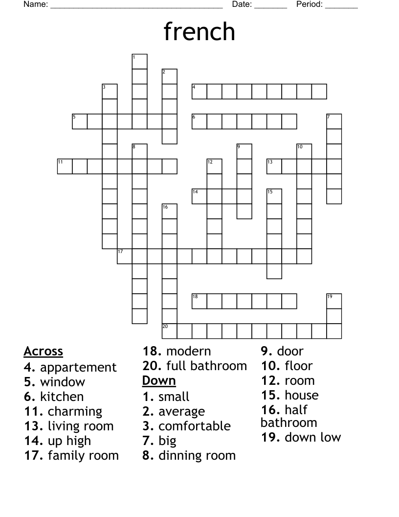 french Crossword