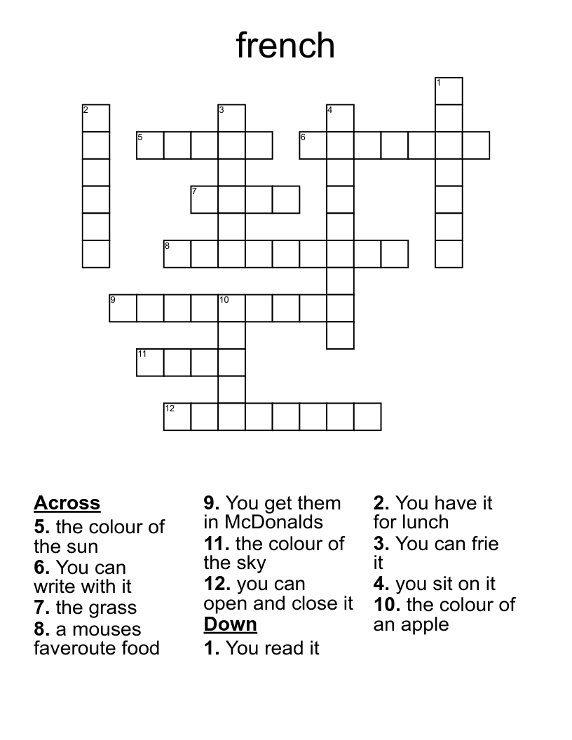 french Crossword
