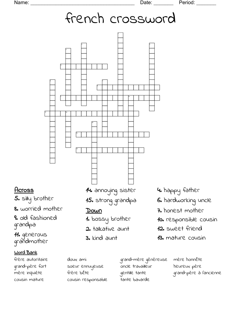 french crossword