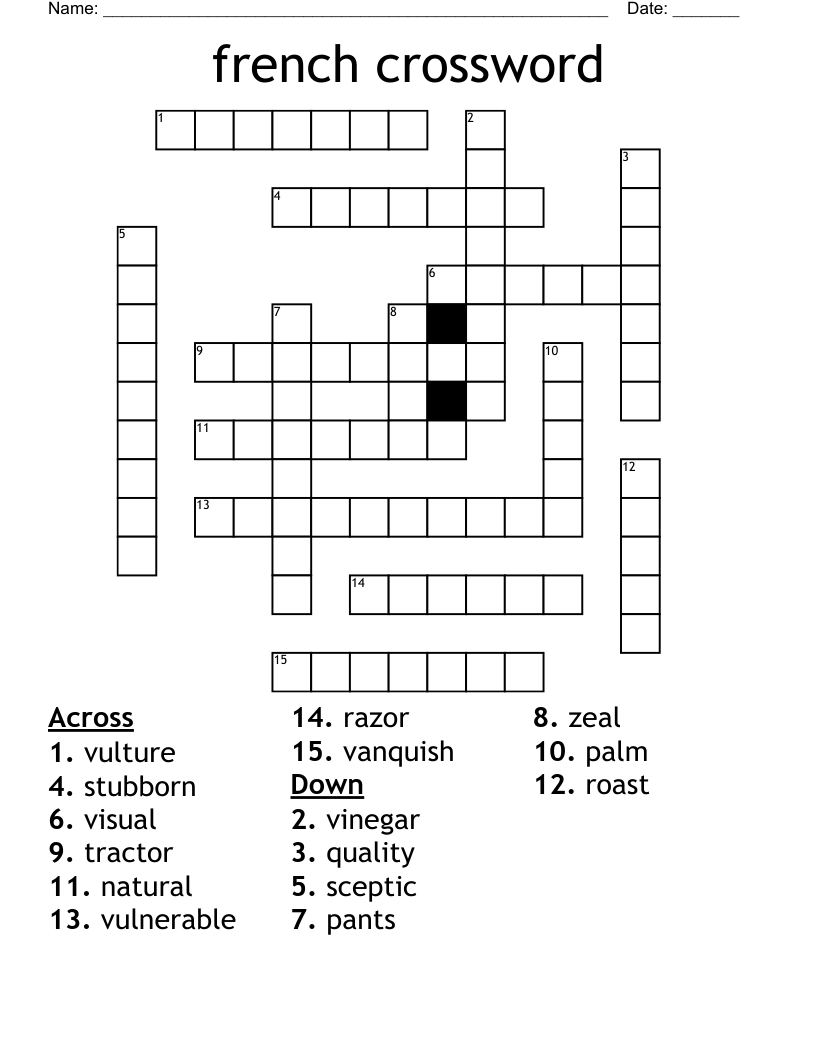 french crossword