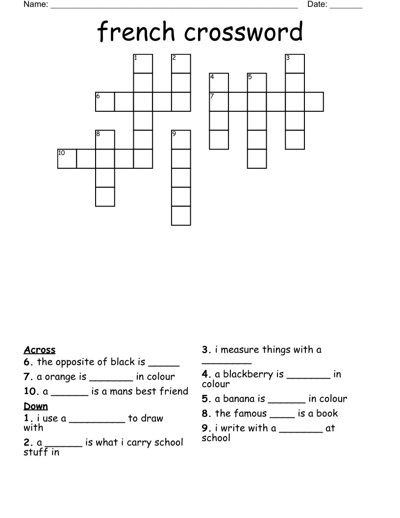 french crossword 