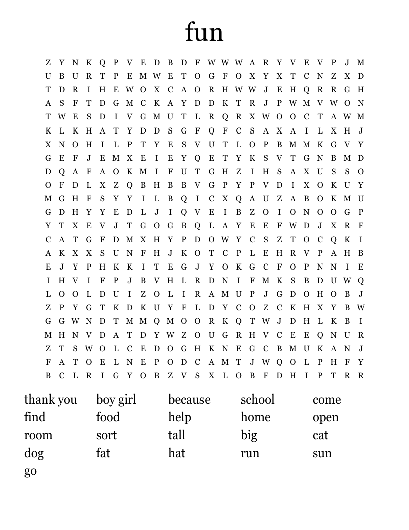 fun Word Search