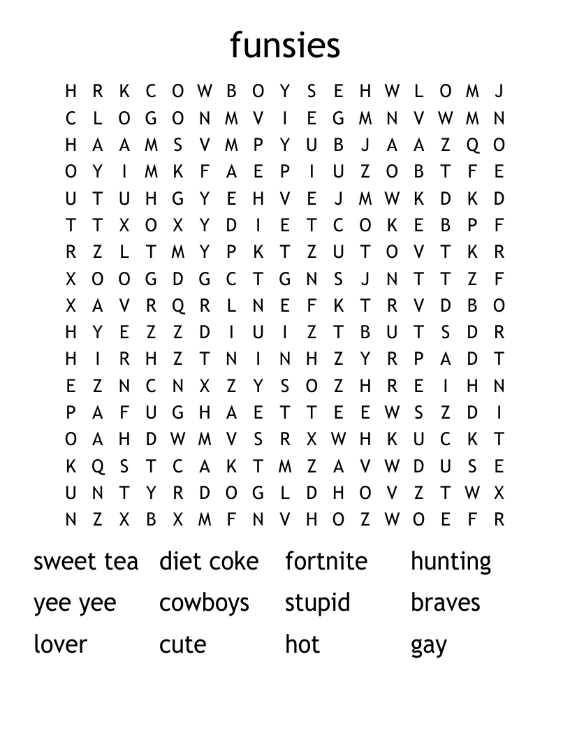 funsies Word Search