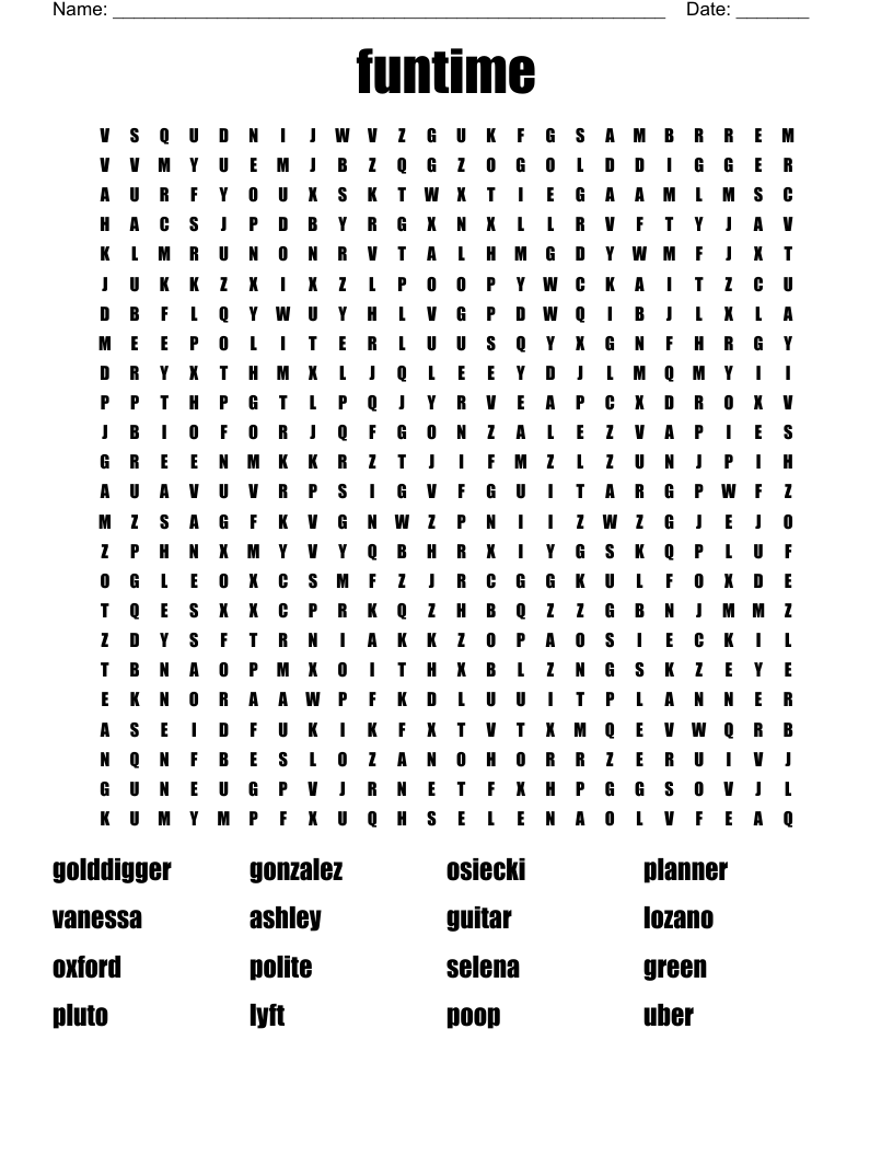 funtime Word Search