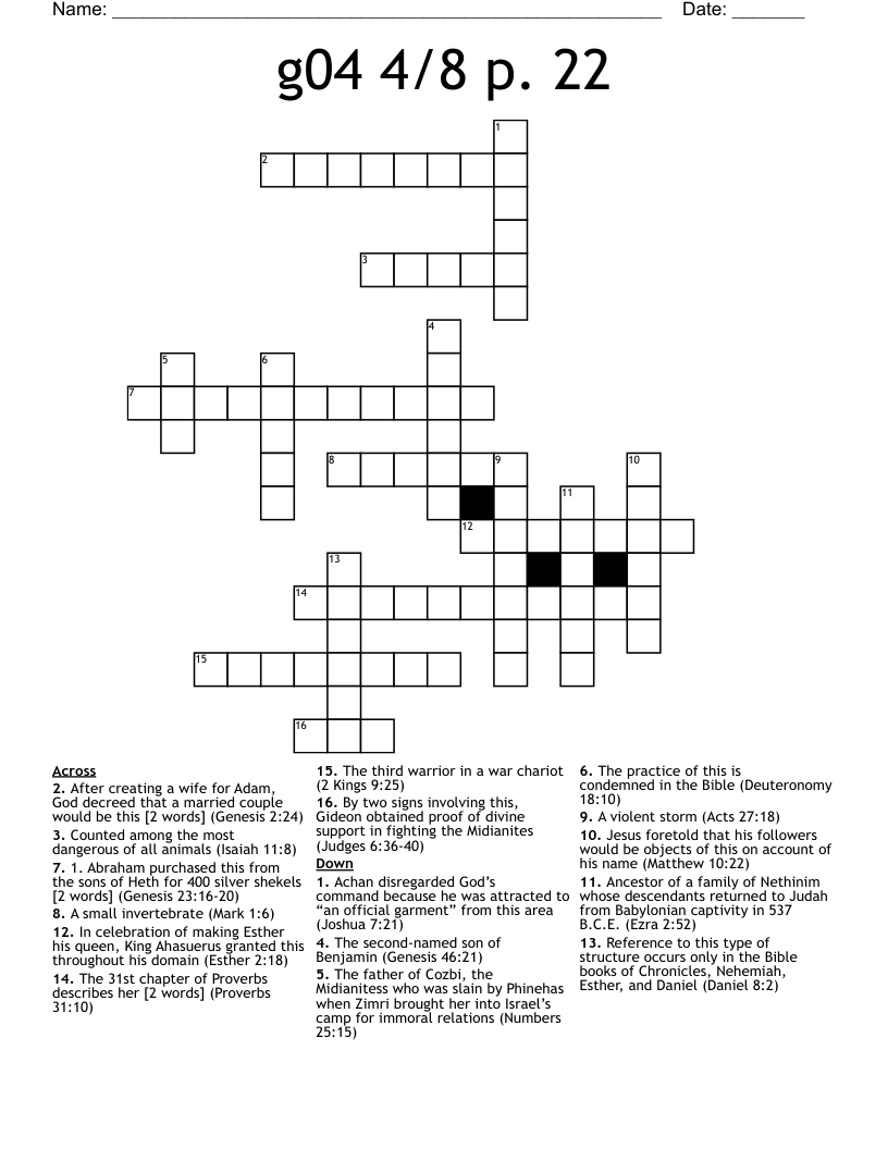 g04 4/8 p. 22 Crossword