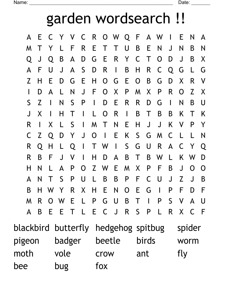 garden wordsearch !!