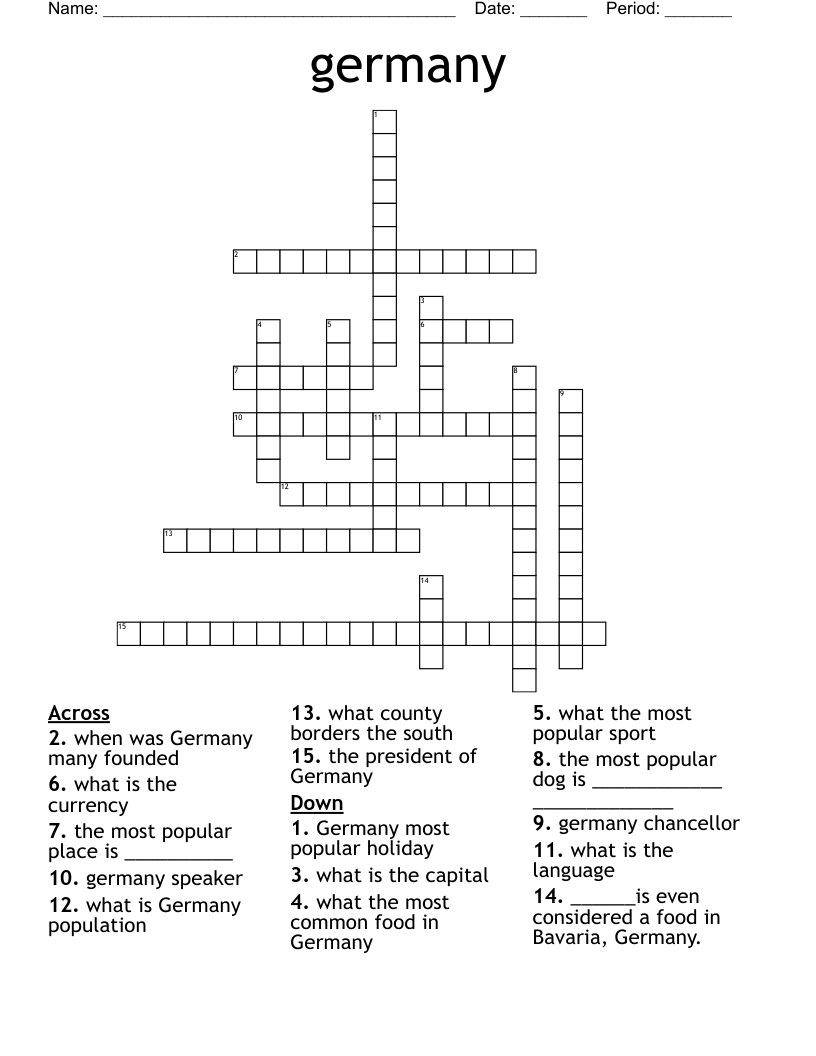 germany Crossword