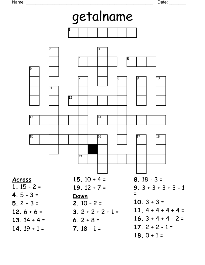 getalname Crossword