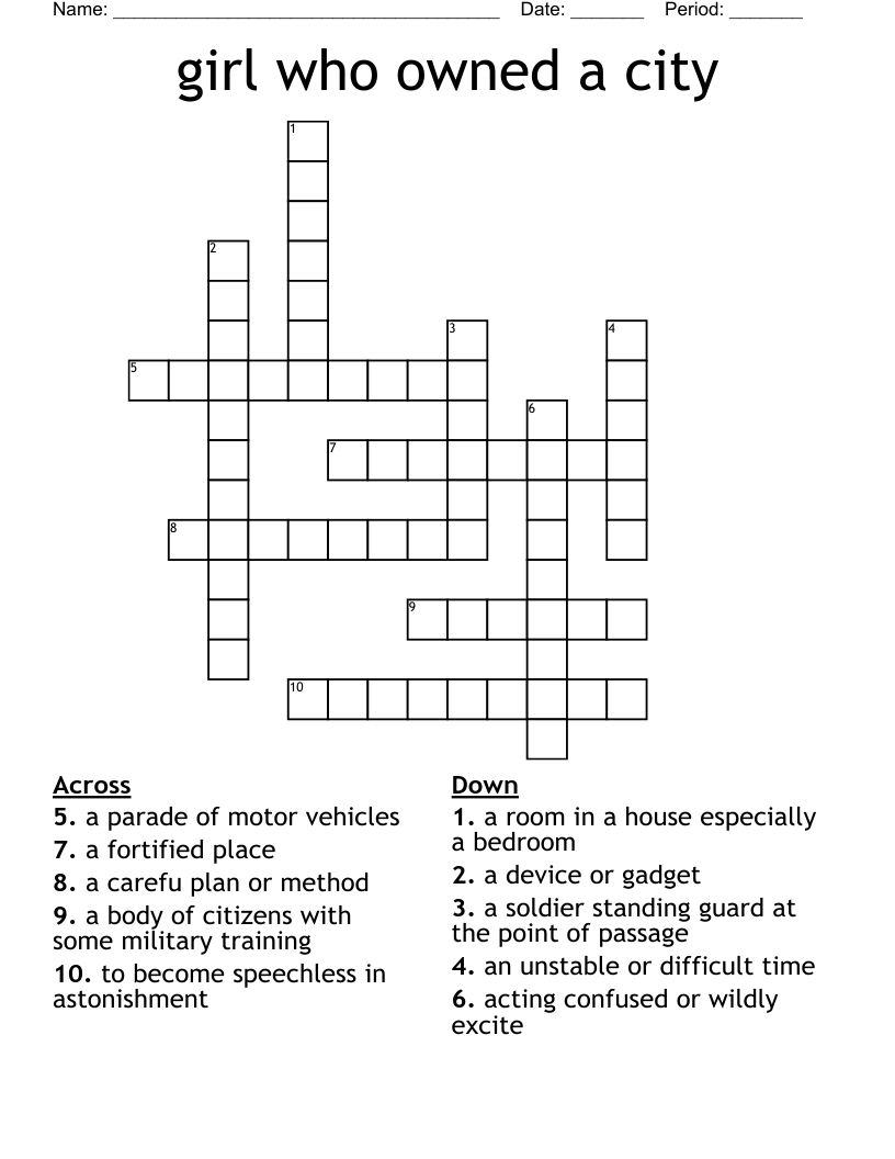 girl who owned a city Crossword
